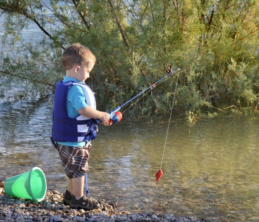boy fishing
